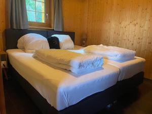 Katil atau katil-katil dalam bilik di Tiny House facing the Alps - Ski in, Ski out