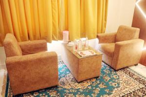 A seating area at RBS Hotel & Restaurant 5 mint walking distance from Ram Janam Bhumi