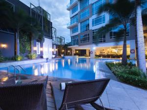 Bazén v ubytování Greenleaf Hotel Gensan nebo v jeho okolí