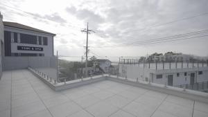 a view of a large patio on a building at Buan Stay 365 in Buan