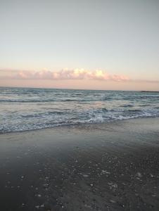 a sandy beach with the ocean in the background at La casa di Alice in Venice