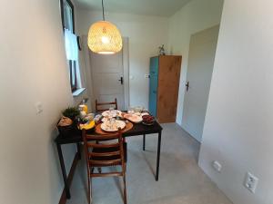Kuchyň nebo kuchyňský kout v ubytování Minicamping und B&B Apartment Hintergarten