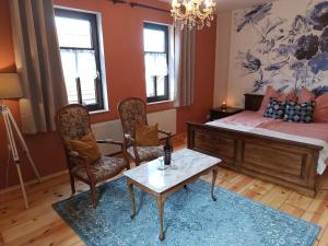 Postel nebo postele na pokoji v ubytování Minicamping und B&B Apartment Hintergarten