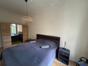 En eller flere senge i et værelse på Ruhige&charmante Altbauwohnung