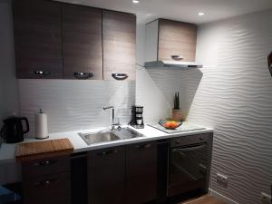 Kuchyň nebo kuchyňský kout v ubytování Barth-Tor-zum-Darss-Zingst-B