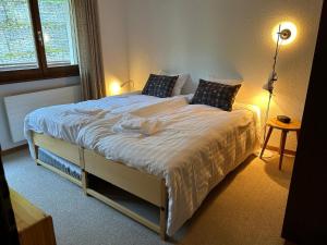 Ένα ή περισσότερα κρεβάτια σε δωμάτιο στο MP24 Ski in, out apartment on slopes with indoor private parking space