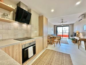 a kitchen with a sink and a stove at Paradise Ocean and Volcano View in Playa Paraiso