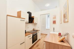 Kuchyňa alebo kuchynka v ubytovaní MALIXA - Apartment in the heart of Vienna next to Metro