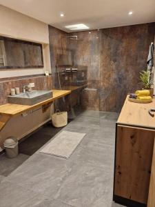 Kuchyň nebo kuchyňský kout v ubytování Ferienwohnung Lauber