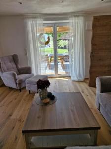 Posezení v ubytování Ferienwohnung Lauber