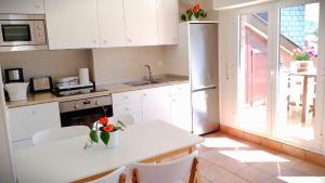 Kuchyň nebo kuchyňský kout v ubytování alaia apartamento
