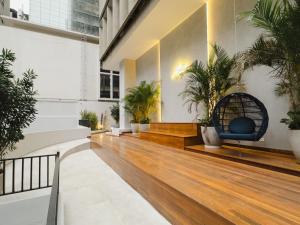 Apê Av Paulista Haddock Lobo的阳台或露台