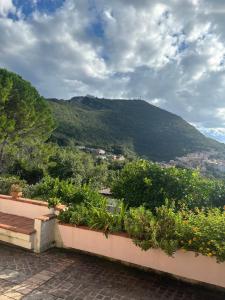 a balcony with a view of a mountain at Casa Vacanze Primavera in Maratea