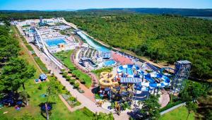an aerial view of a large water park at Villa DTS3 in Kaštel