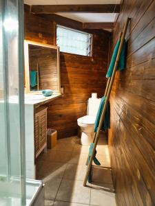 Koupelna v ubytování Les Cabanes du Voyageur