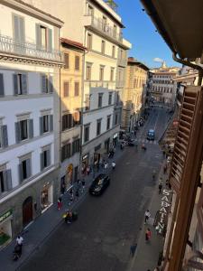 a view of a street in a city with buildings at Santa Margherita Firenze in Florence