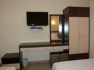 TV a/nebo společenská místnost v ubytování Hotel Hong