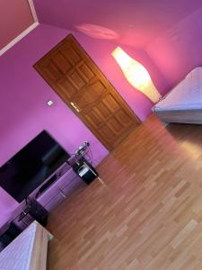 Televiisor ja/või meelelahutuskeskus majutusasutuses Bianka Hostel & Car Rent Budapest