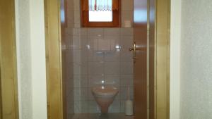 Un baño con inodoro y ventana. en Apart Ehart, en Schnann 39 fotos más