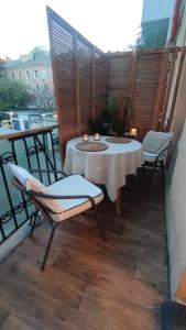 Μπαλκόνι ή βεράντα στο Квартира в центре возле Соборной площади