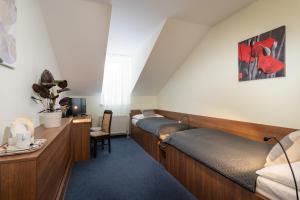 Postel nebo postele na pokoji v ubytování Horský hotel Remata