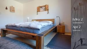 Postel nebo postele na pokoji v ubytování Ferienhaus Auschmiede