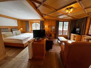 TV a/nebo společenská místnost v ubytování Hotel Berghof