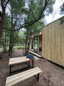 Zahrada ubytování Tiny house en pleno bosque a metros de la laguna