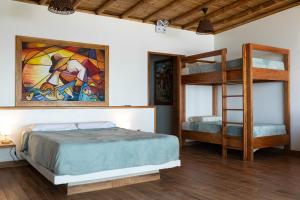 Ένα ή περισσότερα κρεβάτια σε δωμάτιο στο Casa Meijos