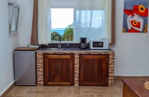 Kuchyň nebo kuchyňský kout v ubytování STEPHEN HOTEL