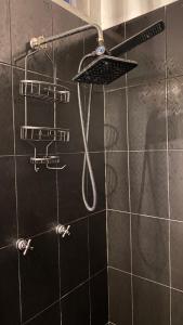 una ducha con cabezal de ducha en un baño en Dada, en Brisas de Zicatela 32 fotos más