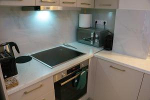 Kuchyň nebo kuchyňský kout v ubytování Stela apartament
