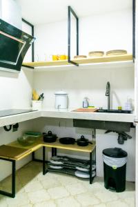 Dapur atau dapur kecil di Charming and Efficient First Level Family Apt 5
