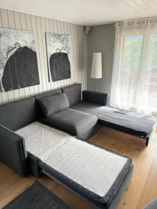 Postel nebo postele na pokoji v ubytování Eigentumswohnung in Grindelwald + 16 fotografií