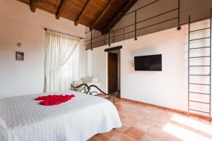 Una televisión o centro de entretenimiento en Masseria à quaranta - Rooms & Events