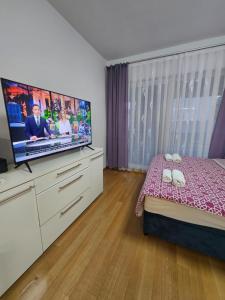 Posteľ alebo postele v izbe v ubytovaní ABA1 apartman