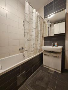 Kúpeľňa v ubytovaní ABA1 apartman
