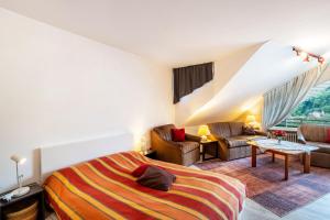 Postel nebo postele na pokoji v ubytování Ferienwohnung Weitblick