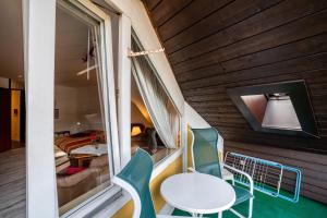 Postel nebo postele na pokoji v ubytování Ferienwohnung Weitblick