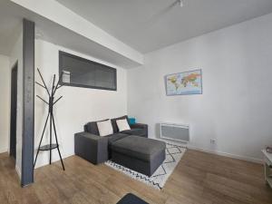 TV a/nebo společenská místnost v ubytování Appartement dans une ancienne usine