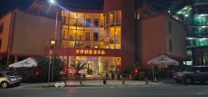 a building with a sign that reads westfield at Hotel Venecia in Primorsko