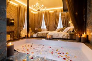 Posteľ alebo postele v izbe v ubytovaní Hotel Canaletto