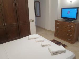 TV a/nebo společenská místnost v ubytování Villa, with heated Pool and Lagoon