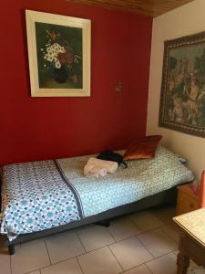 Voodi või voodid majutusasutuse B&B Forêt d'Animaux toas