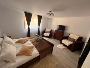 O zonă de relaxare la Cozy House Zărnești
