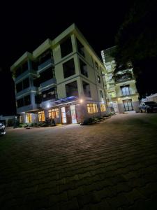 O edifício onde o hotel está situado