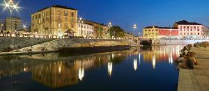 Výhled na řeku, která protéká v blízkosti apartmánu