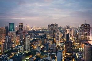 Nespecifikovaný výhled na destinaci Bangkok nebo výhled na město při pohledu z hotelu