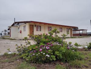 a house with flowers in front of it at APARTHOTEL Santa Maria in Punta de Choros