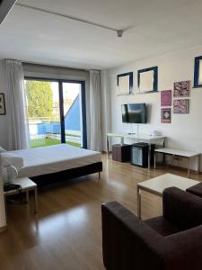 TV a/nebo společenská místnost v ubytování Park Hotel Residence